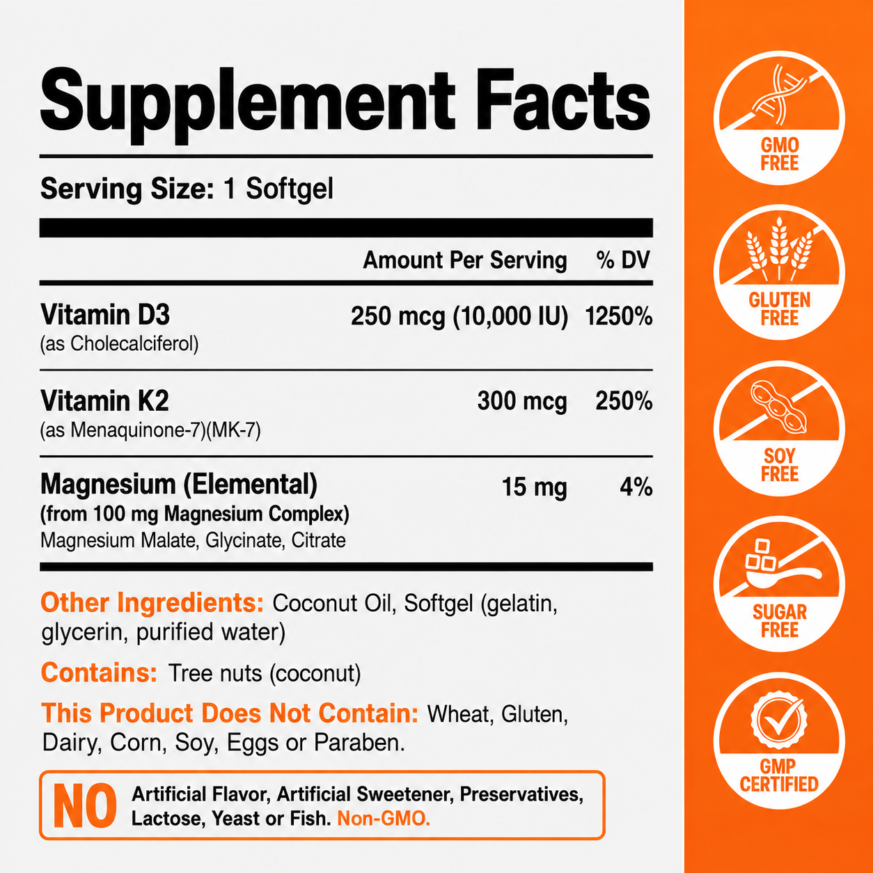 Buzzlix Vitamin D3 + K2